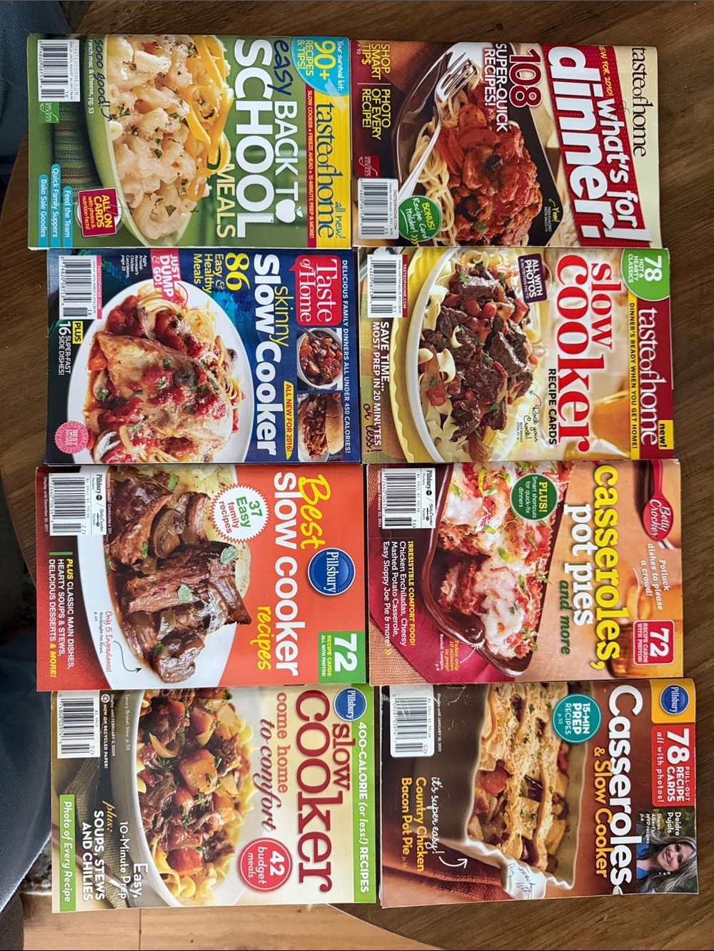 Assorted Recipe Magazines - 8 paperback books & 100’s of meal ideas